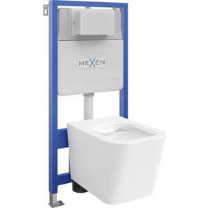 MEXEN/S WC předstěnová instalační sada Fenix Slim s mísou WC Teo, bílá 6103385XX00 obraz