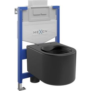 MEXEN/S WC předstěnová instalační sada Fenix XS-U s mísou WC Sofia, černá mat 6853354XX85 obraz