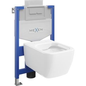 MEXEN/S WC předstěnová instalační sada Fenix XS-U s mísou WC Stella, bílá 6853368XX00 obraz