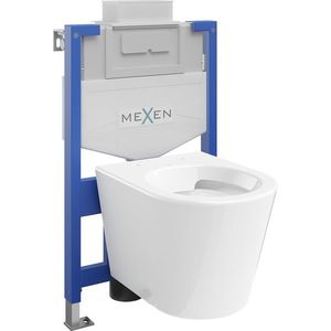 MEXEN/S WC předstěnová instalační sada Fenix XS-U s mísou WC Rico, bílá 6853372XX00 obraz