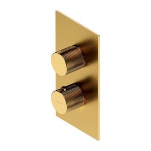 OMNIRES CONTOUR termostatická sprchová baterie podomítková zlatá kartáčovaná /GLB/ CT8036GLB obraz
