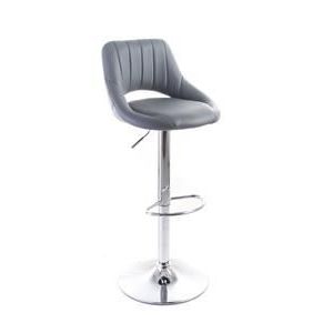 G21 Aletra Grey 51550 Barová židle koženková, prošívaná, šedá obraz