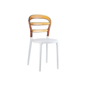 Jídelní židle Dekorhome Bílá / hnědá, Jídelní židle Dekorhome Bílá / hnědá obraz