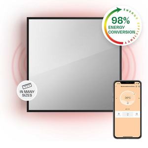 Klarstein La Palma 500, infračervený ohřívač 2 v 1, smart, 60 x 60 cm, 500 W, zrcadlová přední strana obraz