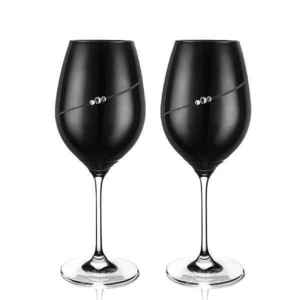Diamante Silhouette black sklenice na víno 470 ml, 2 ks obraz