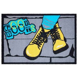 Grund Rohožka Boots šedá-modrá-žlutá, 40 x 60 cm obraz