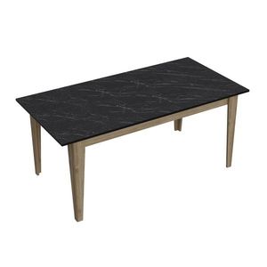 Kalune Design Jídelní stůl LORENZ 90 cm černá/hnědá obraz