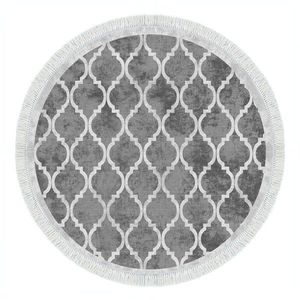 Conceptum Hypnose Kulatý koberec Fence 100 cm šedý obraz