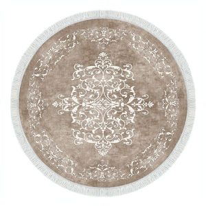 Conceptum Hypnose Kulatý koberec Tapis 100 cm béžový obraz