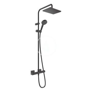 HANSGROHE Vernis Shape Sprchový set Showerpipe 230 s termostatem, EcoSmart, matná černá 26097670 obraz