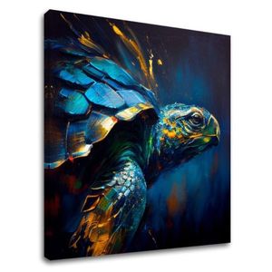 Dekorativní malba na plátně - PREMIUM ART - Green Turtle Odyssey obraz