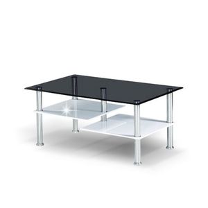TRIVIR konferenční stolek, ocel/sklo obraz
