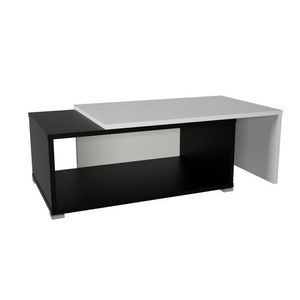 TIDORE konferenční rozkládací stolek, bílá/černá obraz