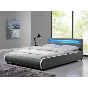 EULEM čalouněná postel s roštem 180x200 cm, šedá obraz