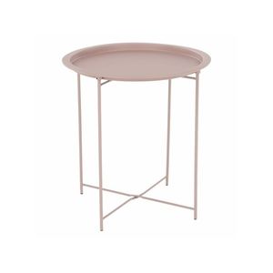 Příruční stolek RADOMI s odnímatelným tácem, nude růžová obraz