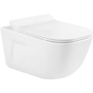 MEXEN/S MARGO závěsná WC mísa včetně sedátka s slow-slim, duroplast, bílá 30420800 obraz