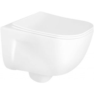 MEXEN/S MARGO závěsná WC mísa včetně sedátka s slow-slim, duroplast, bílá 30420900 obraz