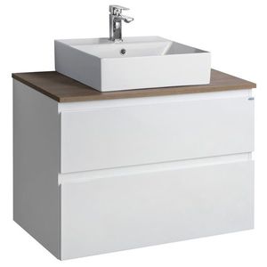AQUALINE ALTAIR sestava koupelnového nábytku, š. 87, 1 cm, bílá/dub emporio AI290-01 obraz