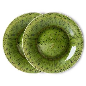 Set 2ks zelený keramický jídelní talíř The Emeralds - 27*3cm ACE7015 obraz