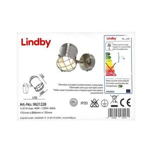 Lindby Lindby - LED Stmívatelné nástěnné svítidlo EBBI 1xE14/5W/230V obraz