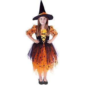 Rappa Dětský kostým oranžová Čarodějnice obraz