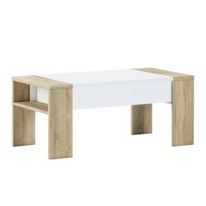 Konferenční stolek LAPU, dub sonoma/bílá obraz