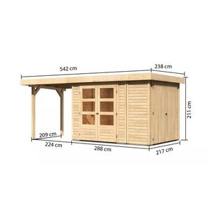 Dřevěný zahradní domek RETOLA 2 Dekorhome 512 cm obraz