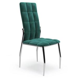 Židle K416 samet/kov tmavě zelená 43x54x101 obraz