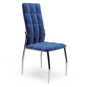 Židle K416 samet/kov tmavě modrá 43x54x101 obraz