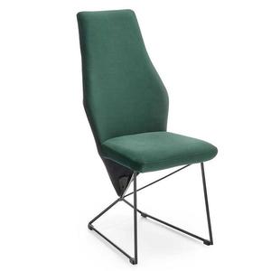 Židle K485 samet/kov tmavě zelená 44x63x96 obraz