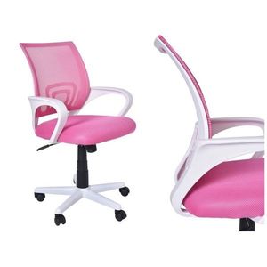 TZB Kancelářská židle Bianco bílo-růžová obraz