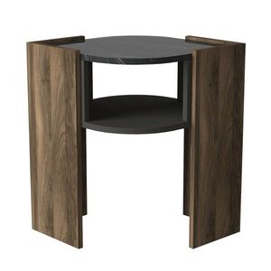 Kalune Design Odkládací stolek Marbel hnědý obraz