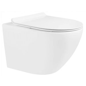 MEXEN/S Lena Závěsná WC mísa včetně sedátka s slow-slim, duroplast, bílá 30220100 obraz