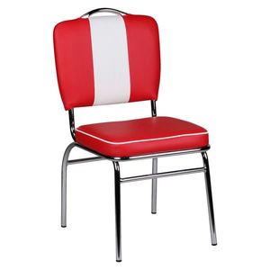 Retro Židle Elivis Bílá/červená obraz
