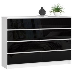 Ak furniture Komoda Rollo X 138, 4 cm černá/bílá obraz