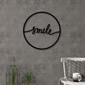 Wallity Nástěnná dekorace Smile černá obraz