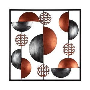 Wallity Nástěnná kovová dekorace AURORA 55 cm černá/měděná obraz