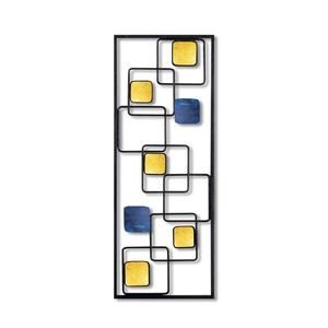 Wallity Nástěnná kovová dekorace INFINITE žlutá/modrá obraz