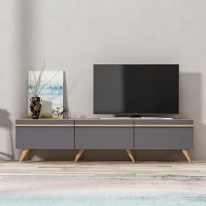 Kalune Design TV stolek AMSTERDAM 180 cm antracitový obraz