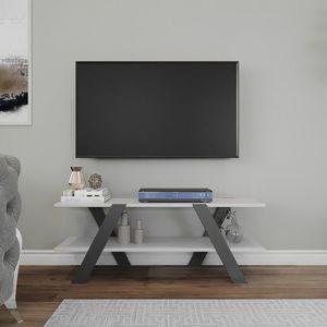 Kalune Design TV stolek APRIL 120 cm bílý/šedý obraz