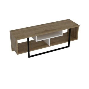 Kalune Design TV stolek ASAL 120 cm dub/bílý/černý obraz