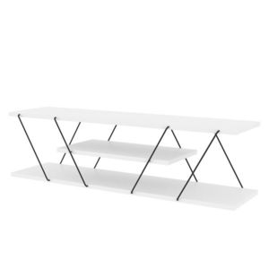 Kalune Design TV stolek CANAZ 120 cm bílý/černý obraz