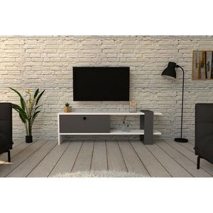 Kalune Design TV stolek FUNDA 120 cm antracitový/bílý obraz