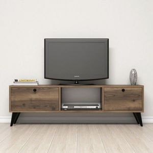 Kalune Design TV stolek SERENAT 138 cm černý/ořech obraz