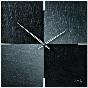 AMS 9520 designové nástěnné břidlicové hodiny, 30 x 30 cm obraz