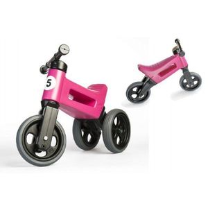 Teddies Funny Wheels Sport 2v1 růžové s gumovými koly obraz