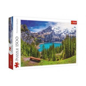 Puzzle Jezero Oeschinen Alpy, Švýcarsko 1500 dílků obraz