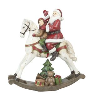 Dekorace Santa na houpacím koni - 29*10*30 cm XXP0150 obraz