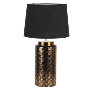 Zlato černá stolní lampa Valentina - Ø 28*51 cm E27/max 60W 6LMC0054 obraz