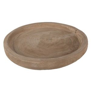 Přírodní dekorativní dřevěná servírovací mísa/talíř - Ø 26*3 cm 6H2135CH obraz